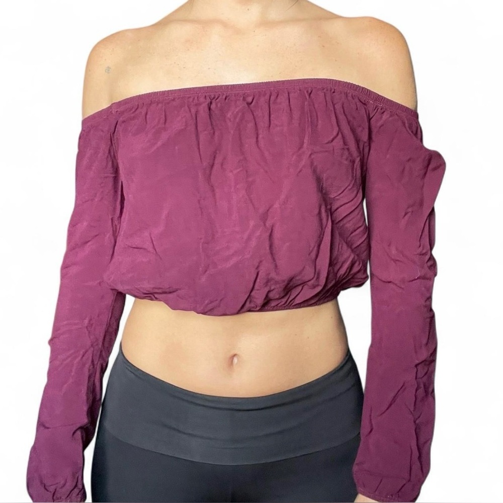 Women's Off-Shoulder Purple Top